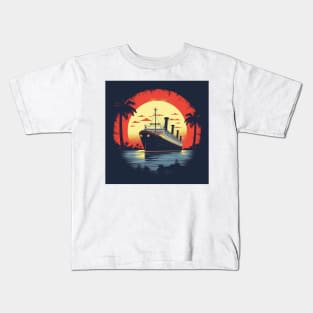 Sail into Adventure: Explore the World on a Cruise Ship Kids T-Shirt